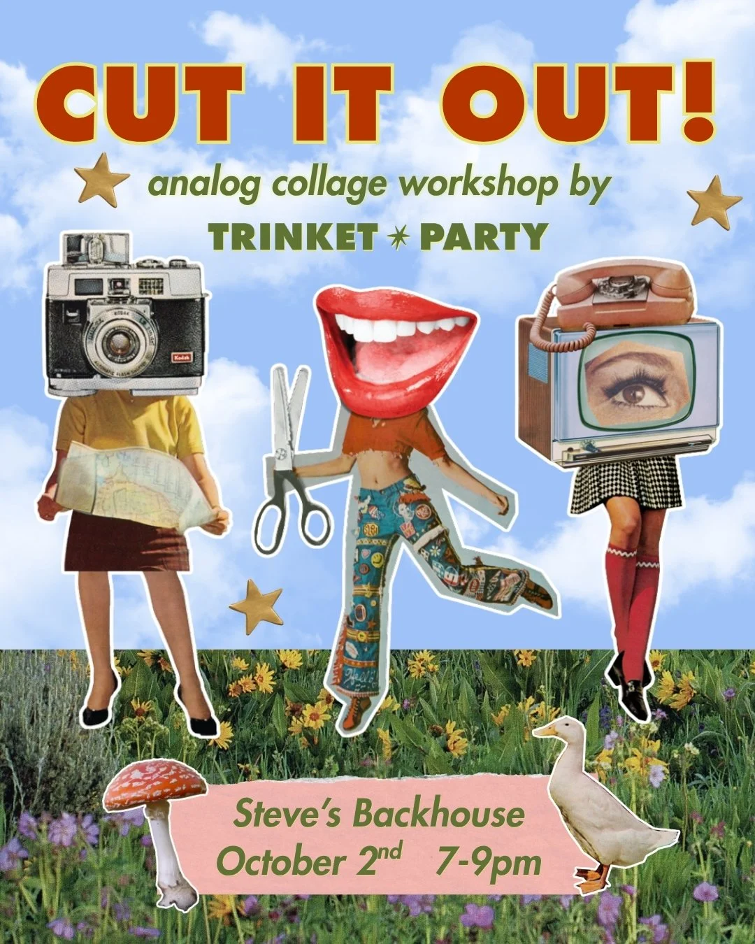 Analog Collaging with Trinket Party