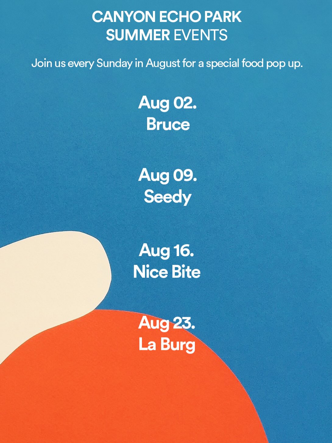 Nice Bite Food Pop-Up at Canyon Echo Park