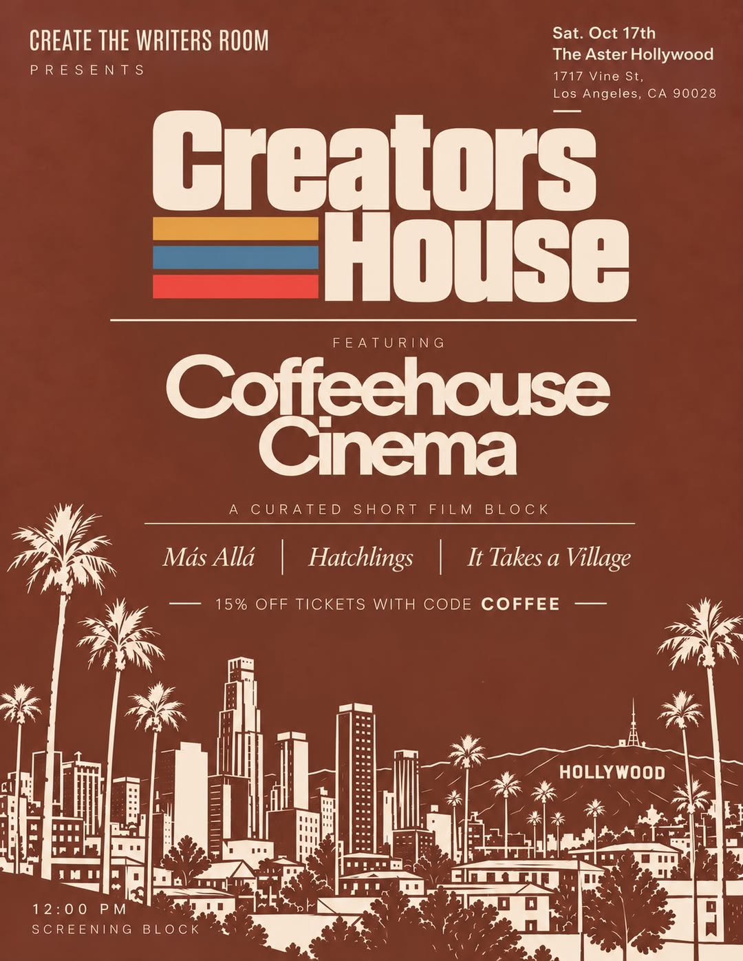 Coffeehouse Cinema at Creators House