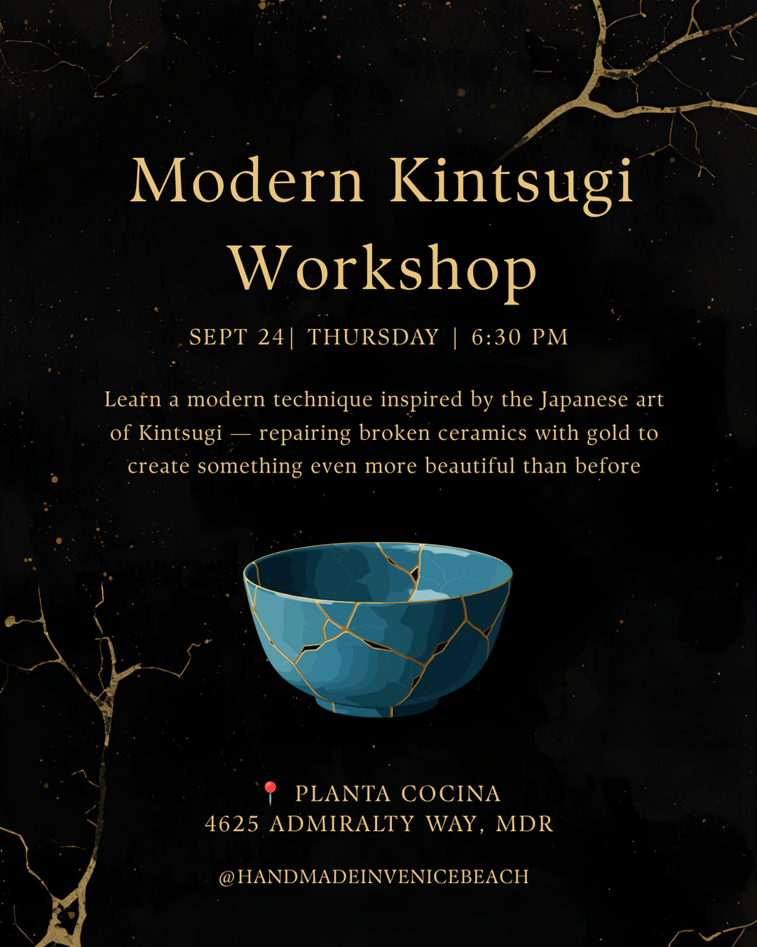 Modern Kintsugi Ceramics Workshop